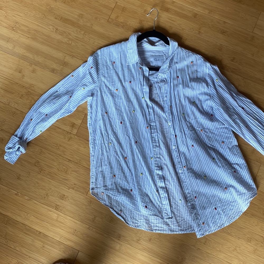 Rails embroidered button down shirt